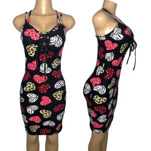 Size S/M Short Stretchy Bodycom Dress Spaghetti Straps Summer Black soft Dress